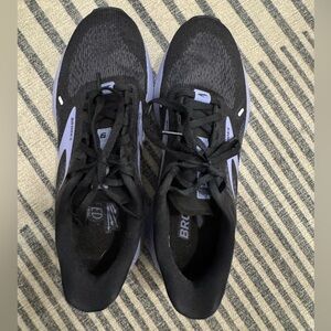 Brooks Black and Lavender Launch Sneakers